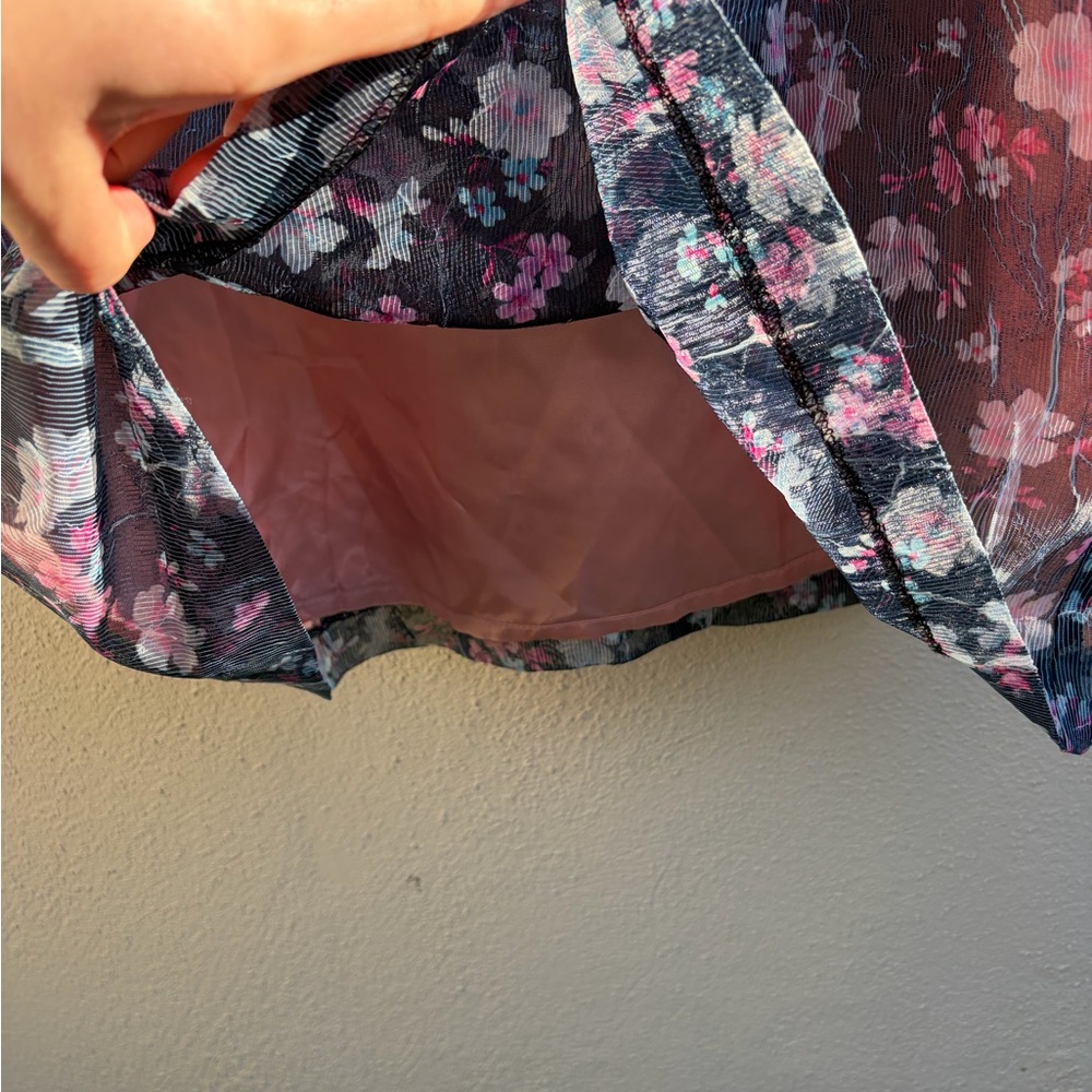 Anna Sui Blue and Black Floral Chemise size 2 - Picture 6 of 13